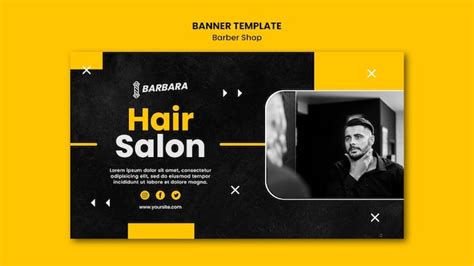 Free PSD | Banner barber shop template