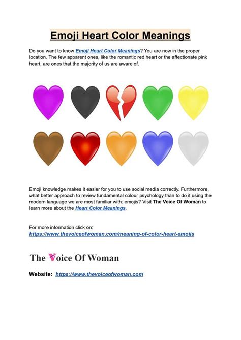 Emoji Heart Color Meanings