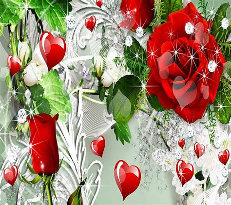 Roses Diamonds HD Wallpaper Peakpx