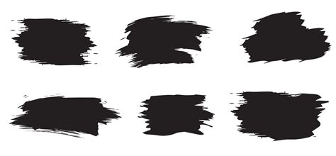 Brush Strokes Set Of Vector Vector Art At Vecteezy