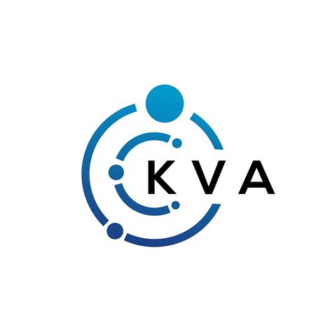 Dise O De Logotipo De Tecnolog A De Letras Kva Sobre Fondo Blanco Kva