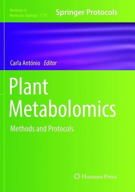 Plant Metabolomics Methods And Protocols Paperback Softcover Repri