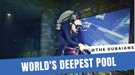 Worlds Deepest Swimming Pool Behind The Scenes Of Deep Dive Dubai