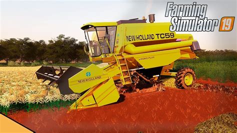 NEW HOLLAND TC59 ARROZEIRA NA SAFRA DO ARROZ Farming Simulator 19