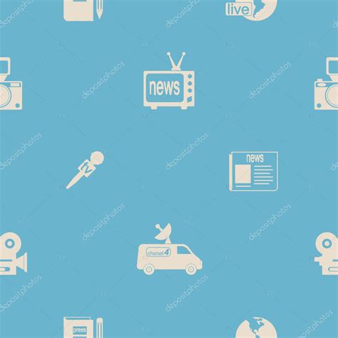 Seamless Background With Journalism Icons Stock Vector Image By ©drutska 84508164