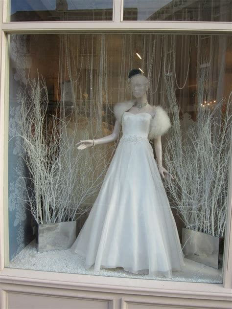 Sassi Holford Taunton Christmas Window Bridal Shop Decor