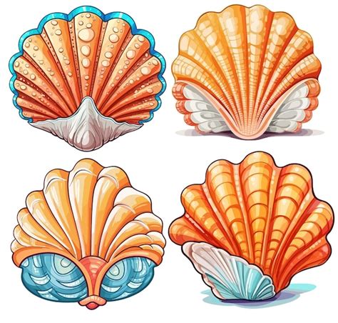 Premium Vector Seashell Vector Design Seashell Illustration