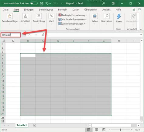 Excel Spaltenbreite und Zeilenhöhe in cm Windows FAQ