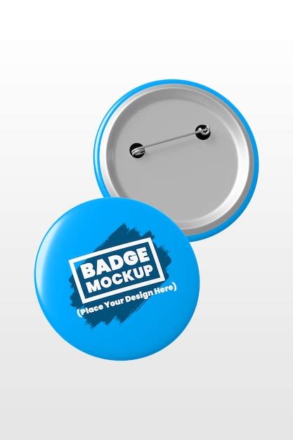 Premium Psd Button Pin Badge Logo Mockup