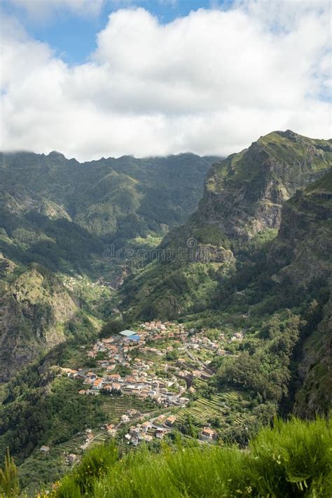 Vertical Aerial View Of Curral Das Freiras In Madeira Island Portugal