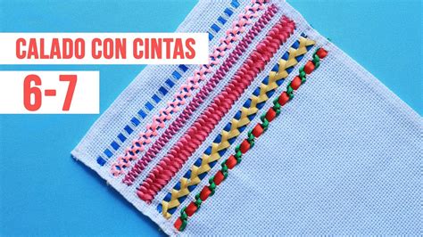 Bordado En Cintas Calado O Deshilado Y Ribbon Embroidery Youtube