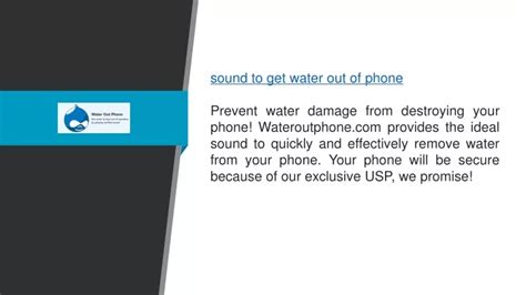 Ppt Sound To Get Water Out Of Phone Wateroutphone Powerpoint