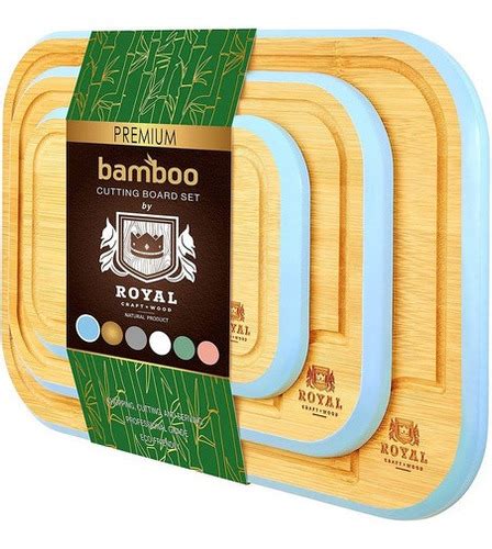 Juego De Tablas Para Cortar De Bambu Para Cocina Con Ranur Env O Gratis