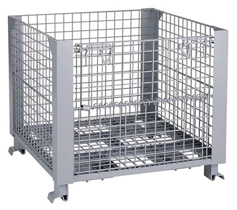 Heavy Duty Steel High Capacity Warehouse Mesh Box Wire Cage Metal Bin Storage Container Heavy