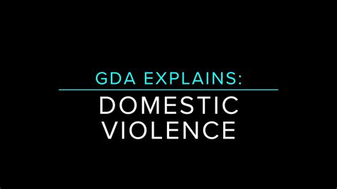 Gda Explains Domestic Violence Youtube