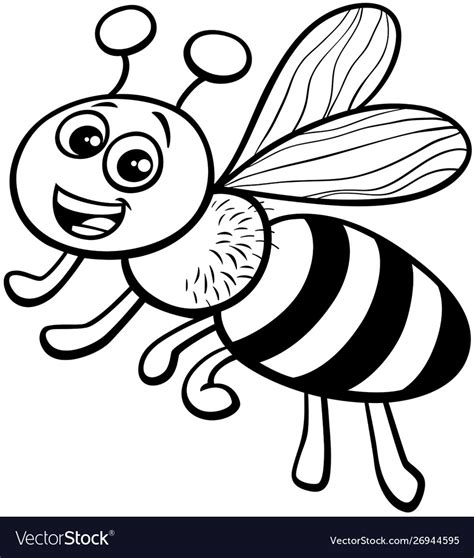 Cartoon Bee Coloring Pages