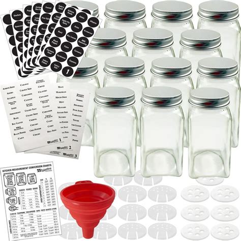 Spice Glass Jars Kit 3 Different Sizes Available Talented Kitchen