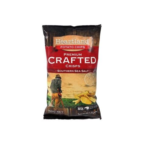 Chips Heartland Kettle Cooked Gf Sea Salt 150g Wiffens