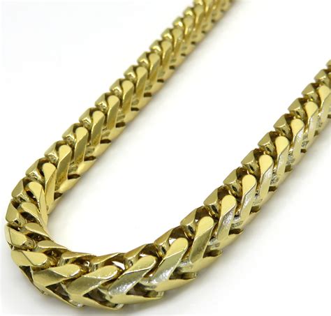 Buy 14k Yellow Gold Solid Tight Link Franco Chain 20 26 Inch 53mm