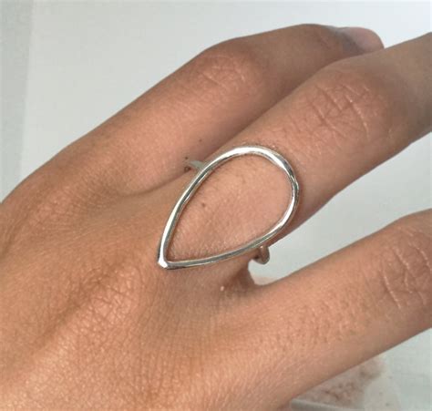 Open Ring In Sterling Silver All Sizes Oval Ring Large Silver Ring