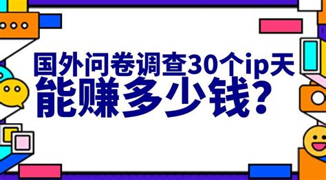 国外问卷调查30个ip天能赚多少钱 海外问卷调查 一天能赚多少 Csdn博客