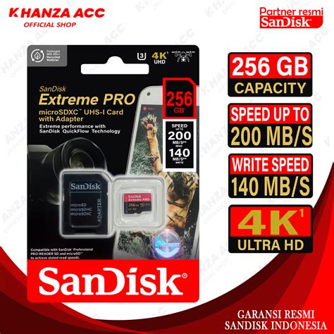 sandisk extreme pro kartu memori micro sd gb gb gb gb
