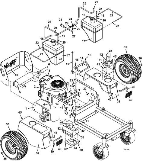 Tractor Assembly Steering Assembly Model 120 2006 Grasshopper Mower Parts Diagrams The Mower