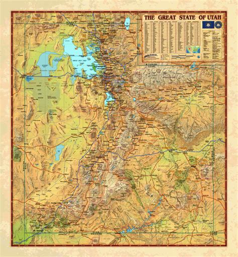utah wall map  compart maps mapsales
