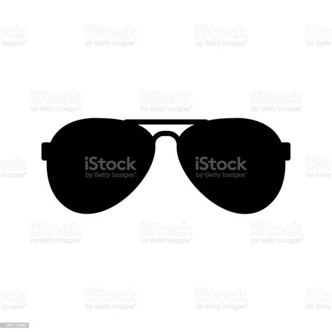 Aviator Sunglasses Black Glyph Icon Isolated Vector Stock Illustration Download Image Now Istock