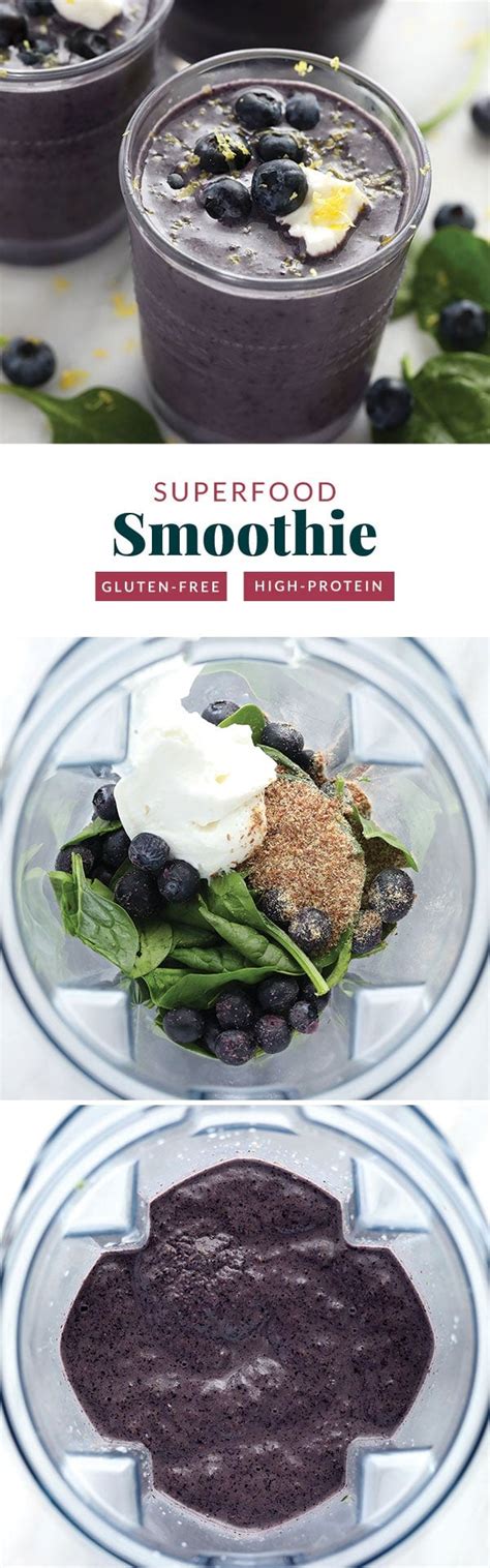 Blueberry Flaxseed Smoothie Fit Foodie Finds