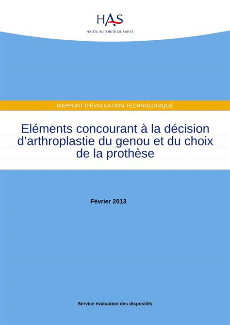 Pdf Rapport D Valuation Technologique El Ments Concourant La