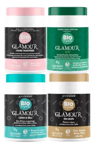 Creme De Pentear Biovegetais Glamour 1kg kit 04 Und Frete grátis