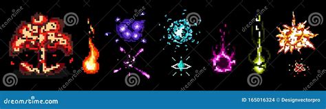 Pixel Art Magic Set. Cartoon Vector | CartoonDealer.com #111917293