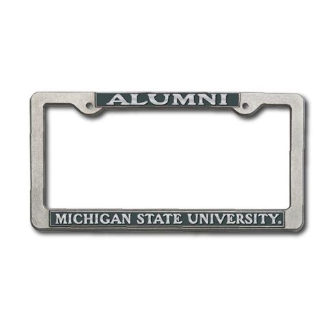 Spartans | Michigan State Alumni Pewter License Plate Frame | Alumni Hall