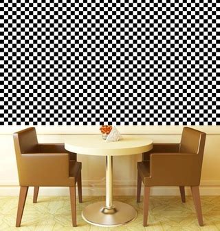 Papel De Parede Xadrez Branco Preto Autocolante Sala Quarto Shopee Brasil