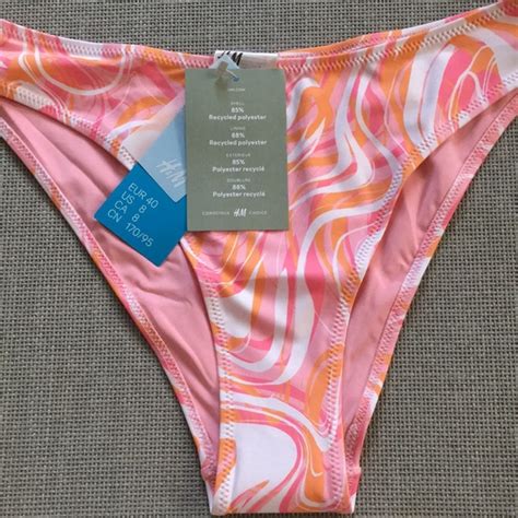 H M Swim Hm New With Tags Bikini Bottoms Size 8 Swirl Eco Cheeky Swimsuit Swimwear M Poshmark