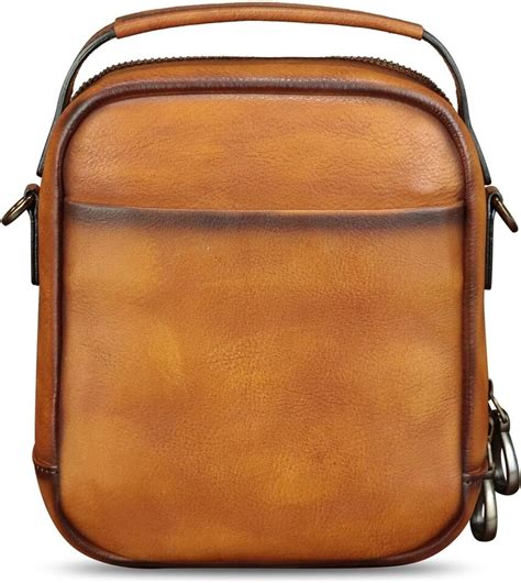 Ivtg Genuine Leather Messenger Bag For Men Small Sling Purse Crossbody