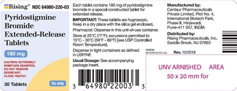 Dailymed Pyridostigmine Bromide Tablet