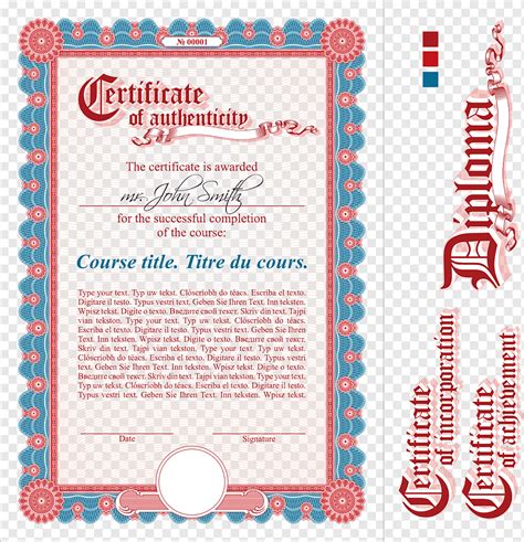 Diploma Certificate Design Elements Set Png Pngwing