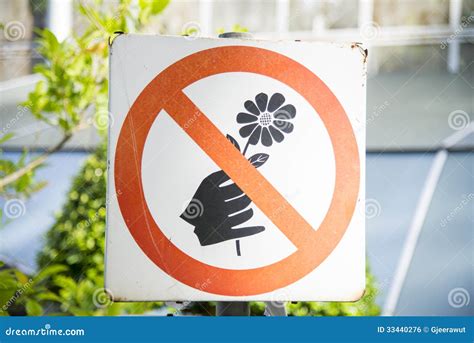 Do Not Pick The Flowers Sign Stock Photography | CartoonDealer.com #33440276