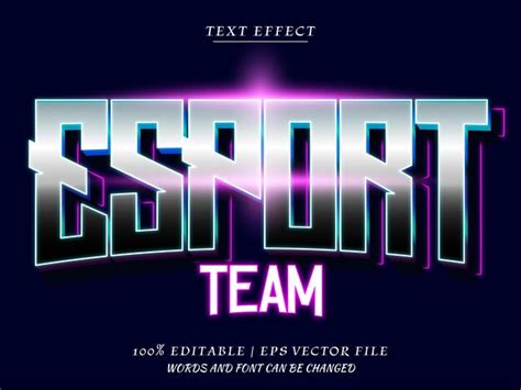 Premium Vector Esport Team 3d Editable Text Effect Premium Vector