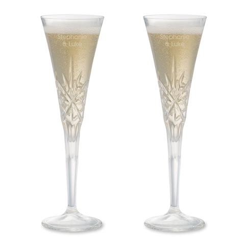 Godinger Dublin Champagne Flutes Set Personalized Champagne Glasses