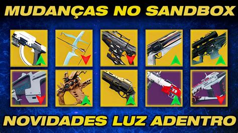 BUFFS E NERFS NO SANDBOX MUDANÇAS NO CRISOL E MAIS TWID Destiny 2