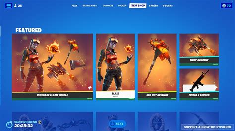 Fortnite New Renegade Flame Bundle More Vbucks Skin Youtube