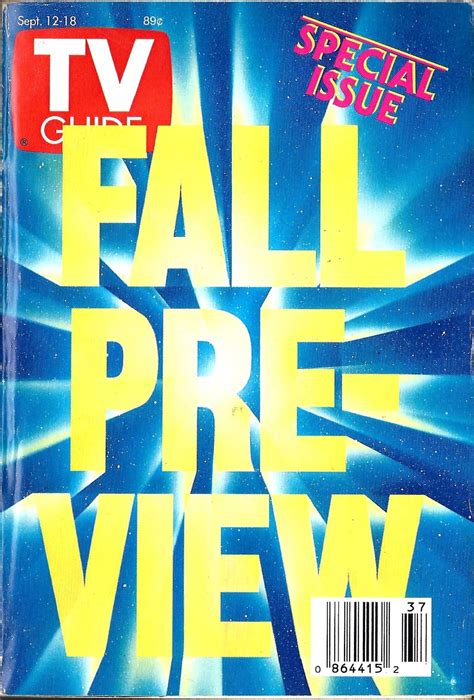 Past Print TV Guide Fall Preview Covers