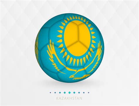 Football ball with Kazakhstan flag pattern, soccer ball with flag of ...