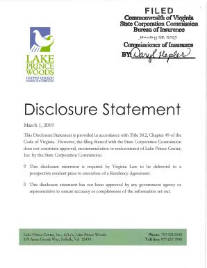 Fillable Online 38 2 4904 Annual Disclosure Statements Virginia Law