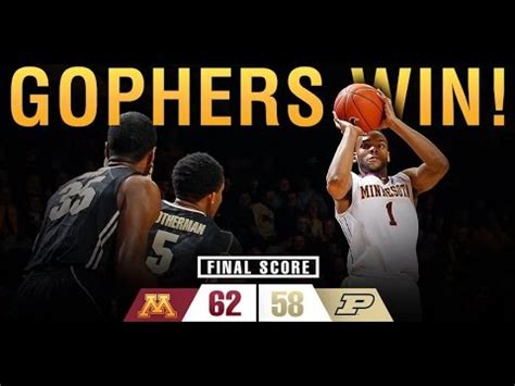 Highlights Gopher Men S Basketball Defeats Purdue 62 58 YouTube