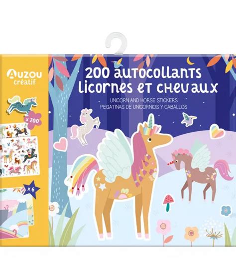 200 Autocollants Licornes Et Chevaux