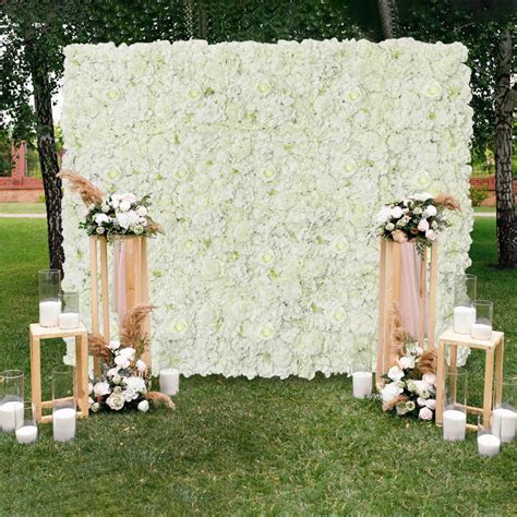 Pack White Artificial Flower Wall Backdrop Panels X Inch White